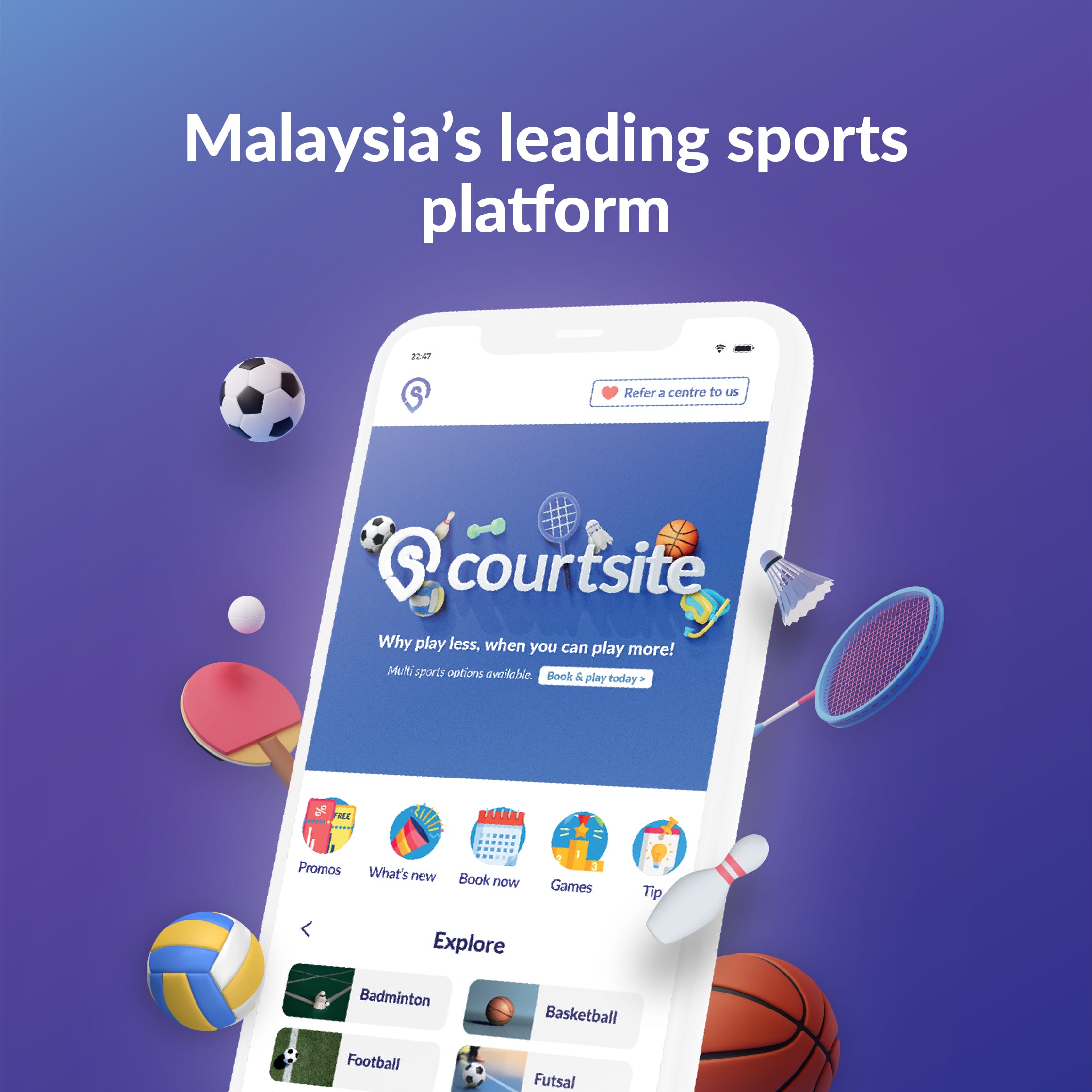 Malaysia's leading and largest sports booking platform